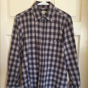 Grey black & red check button down. Steven Alan. S